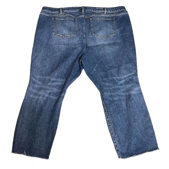 Torrid Perfect Boyfriend Ankle Jeans 26R Distressed Raw Hem Classic Denim - Picture 2 of 15